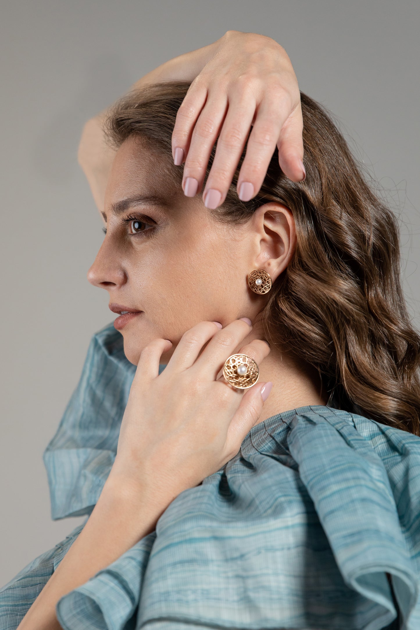 Pearl Dome Earrings